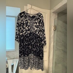 J Jill blue and white dress